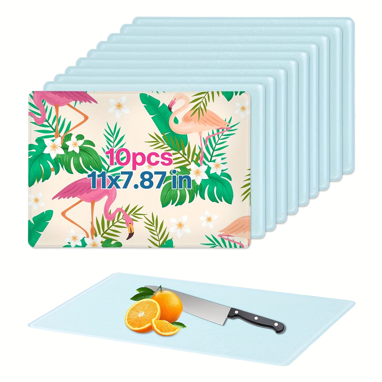 TEMU Sublimation Cutting Board Blanks, 11.2"x15" Textured Tempered Glass Chopping Boards For Kitchen, Non-slip Heat Resistant Plate For Personalized Home Decoration