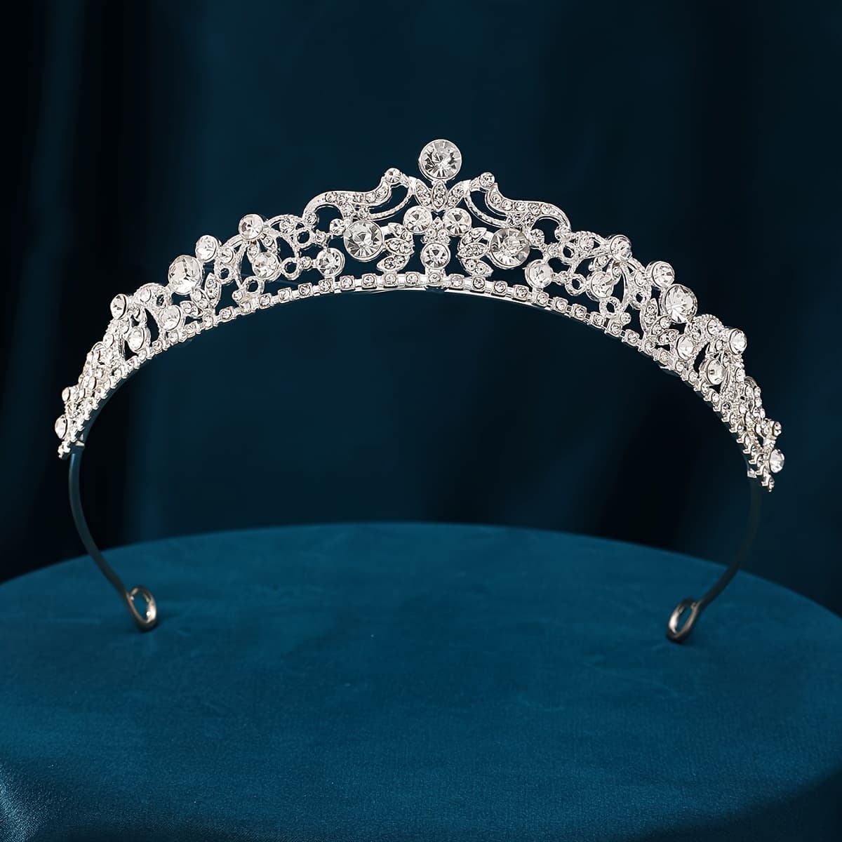 TEMU A Stylish And Exquisite Women' Wedding Party Bride Hair Additions Dress Up Crown