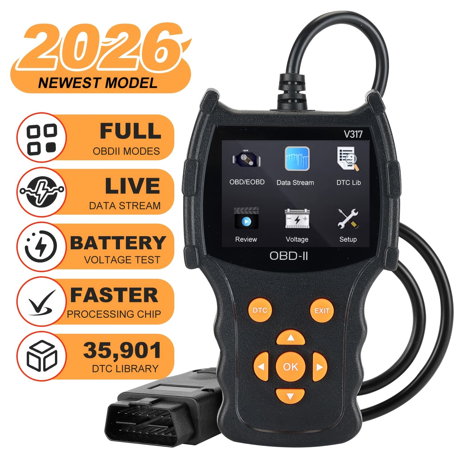 TEMU Newest Scanner Code Reader Car Engine Fault Scanner Can Diagnostic Scan Tool, Read And Clear Error Codes For All Obdii/eobd Vehicles After 1996, Without Battery thumbnail 2