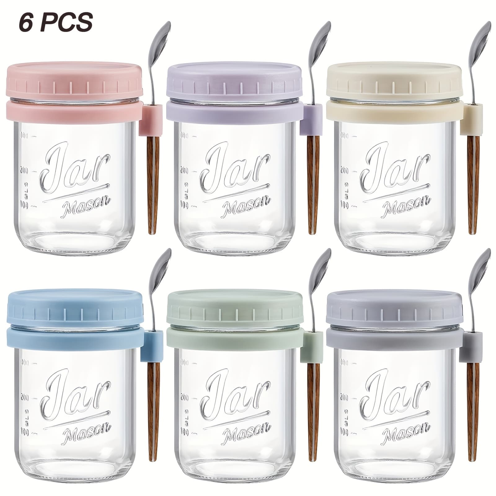 TEMU Overnight Oats Cups, Pack Of 6