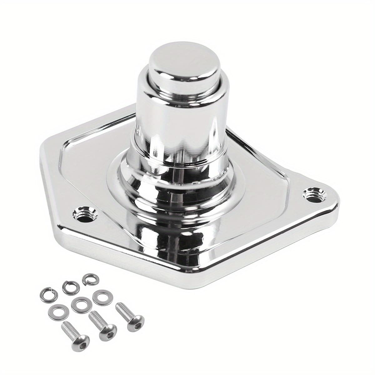 TEMU Chrome Push Button Starter Solenoid Cover For Touring Models From 1991 To 2017, Including Evo