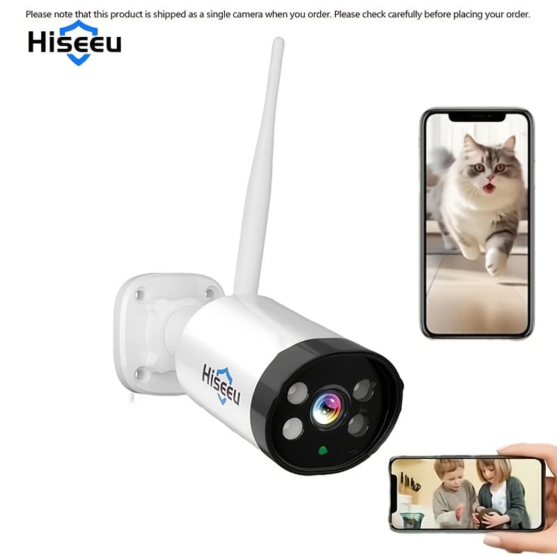 TEMU Hiseeu 4ch 3mp Wireless Security Camera System With 10ch Nvr, 4 3mp High-definition Cameras, With Bidirectional Audio, Lighting, And Sound Alarm, Night Vision, 2.4g And 5g Dual Band thumbnail 2