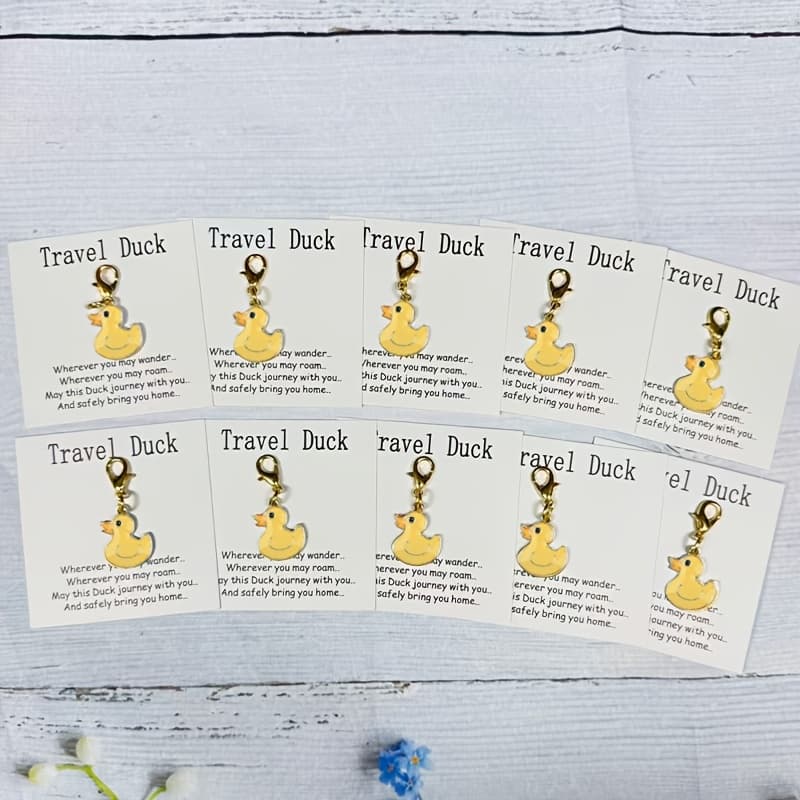 TEMU Gift For Her/him A Set Of 20 Adorable Little Yellow Duck-shaped Keychains, Cute And . Perfect For Gifting Or Who Love Cute Things, Suitable For Everyday , Graduation , Travel Souvenirs
