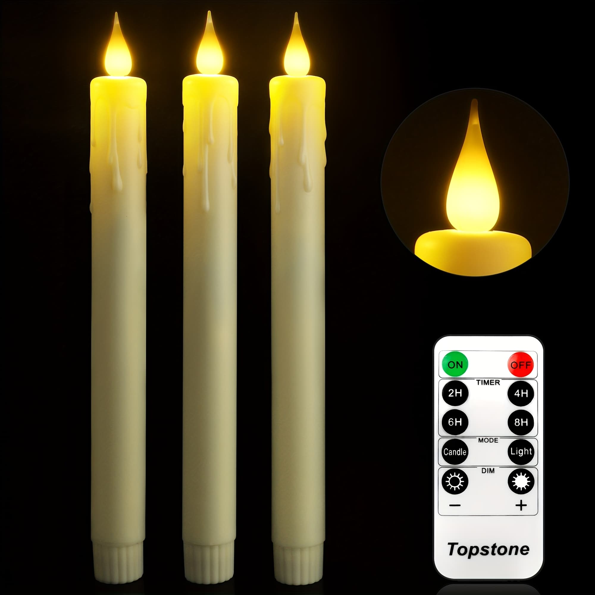 TEMU 3/6/12pcs Electronic Candle Lights