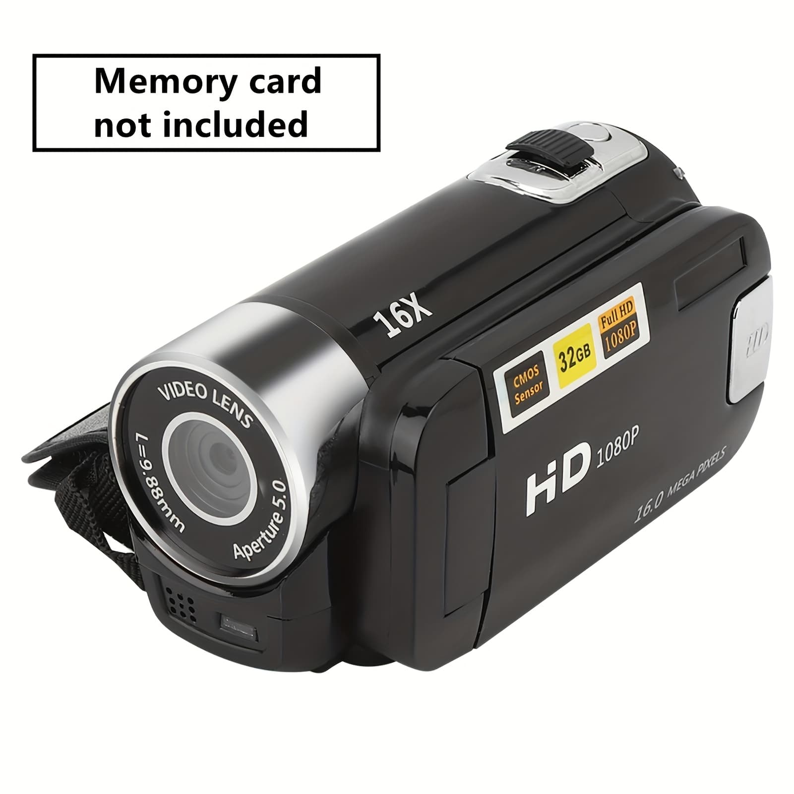 TEMU High Definition 16 Megapixel Camera With 270 Degree Rotation, 2.7-inch Color Display Screen, High-definition Camera, 16x Digital Zoom Portable Camera