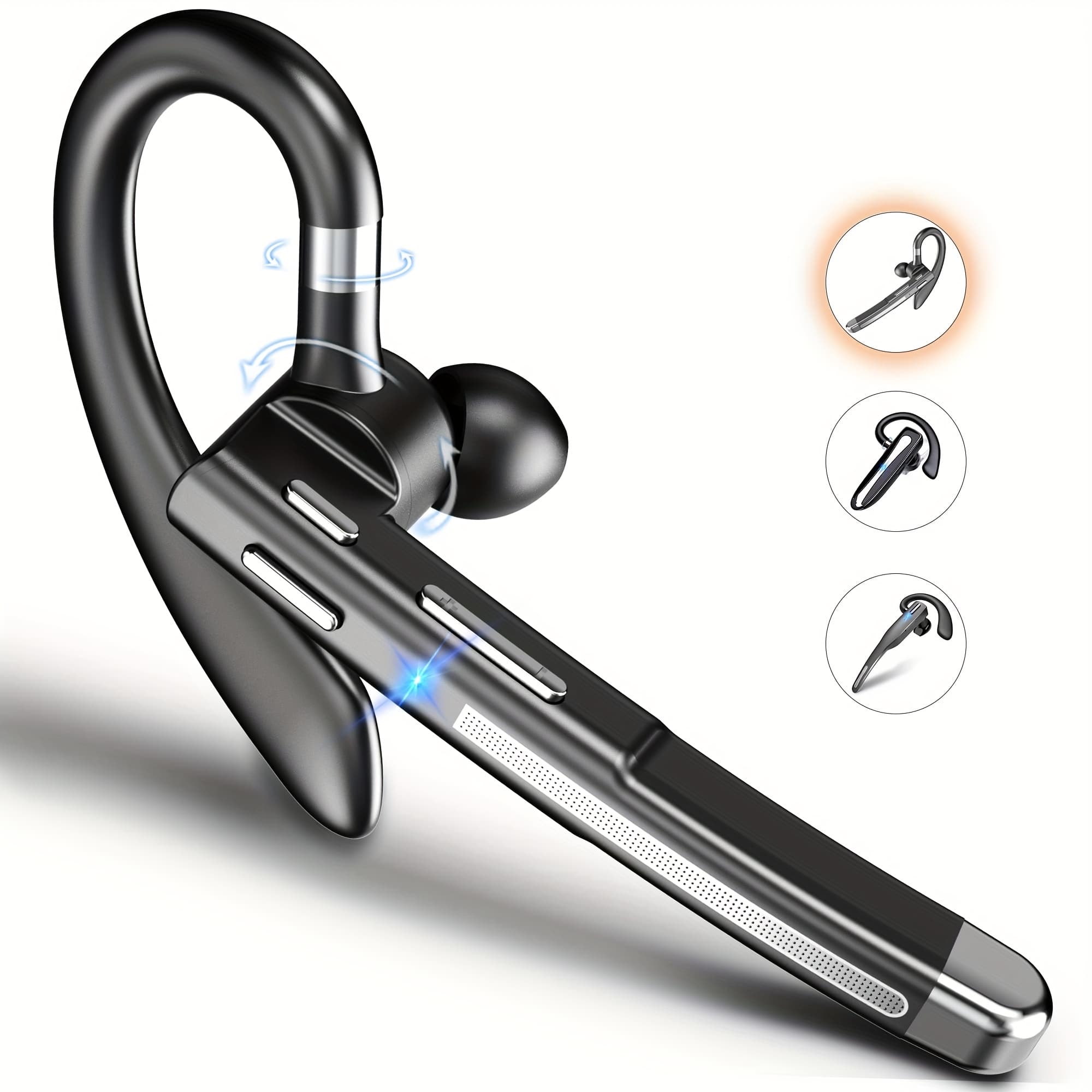 TEMU Wireless Business Earbuds, Single Ear Hanging Earphones, Business Driving Earphones, Noise Cancelling Sports Earphones, , Long , Compatible With /ios And Other Smartphones, Day Gift
