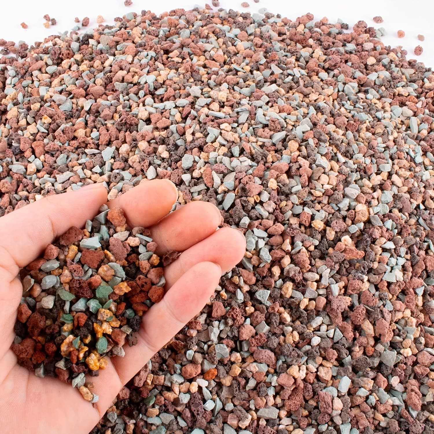TEMU 9 Of Natural Rock For Plant Vase Filling, 1.2-1.5cm Mixed Colorful Gravel For Outdoor Decoration, Suitable For Aquarium Landscapes