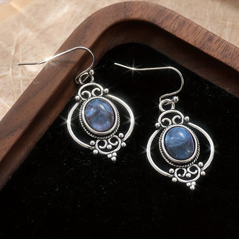 TEMU Bohemian Handmade Hollow Pattern Pendant Earrings For Women's Jewelry, Suitable For Daily Vacation Parties, Gift For Mothers