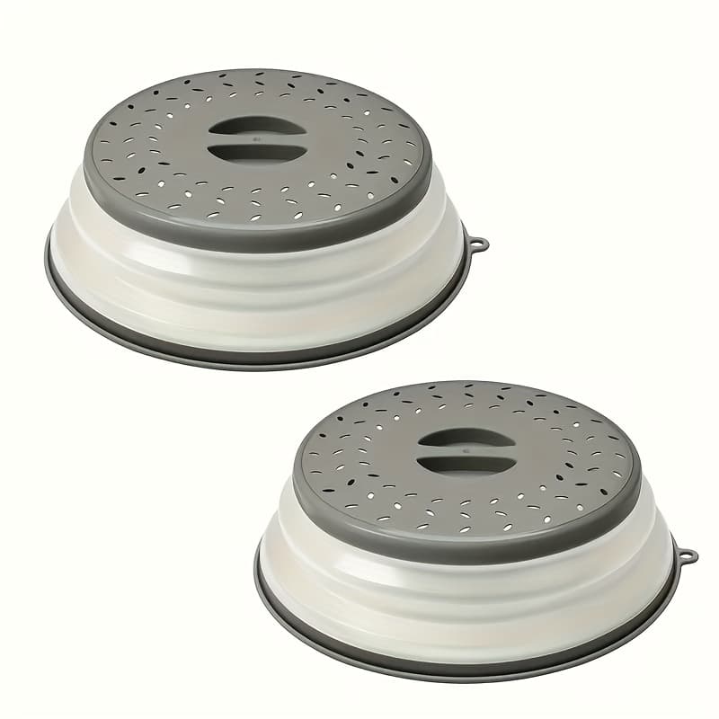 TEMU Microwave Splatter Shield, Collapsible Lid For Reheating Meals And Food Prep - Kitchen Tool For Covering Dishes