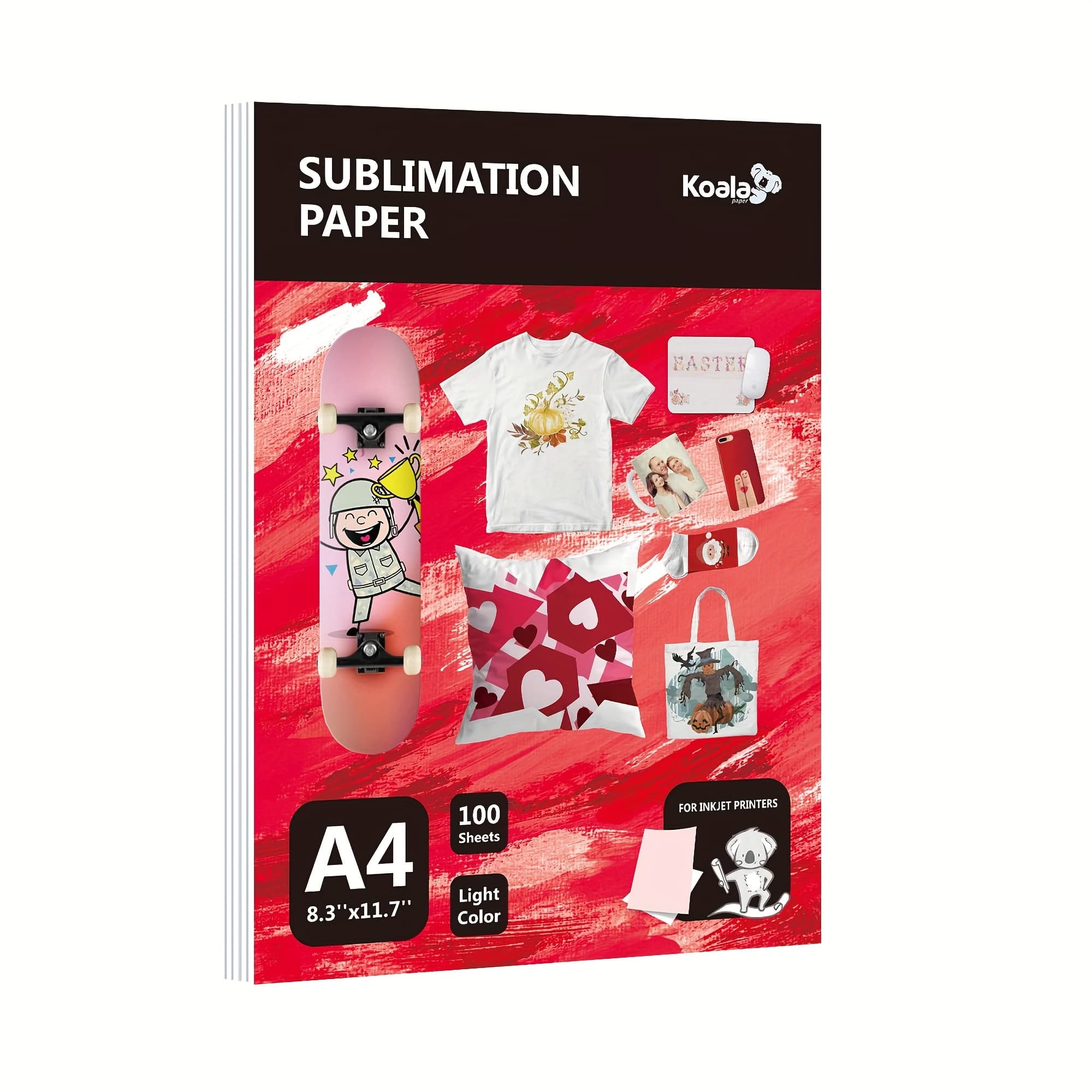 TEMU Koala 100 Sheets 8.3x11.7 Inch For Heat Transfer Diy Gift Compatible With Sublimation Ink