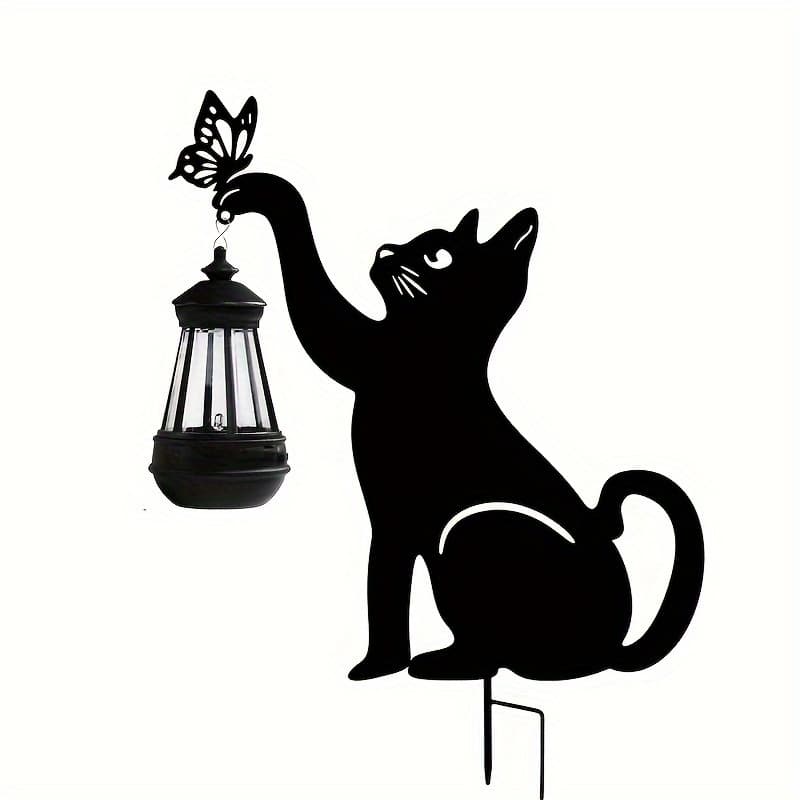 TEMU Garden Cat Solar Light, Garden Decor Ornaments Outdoor Solar Light, Solar Garden Statue Cat Figurine