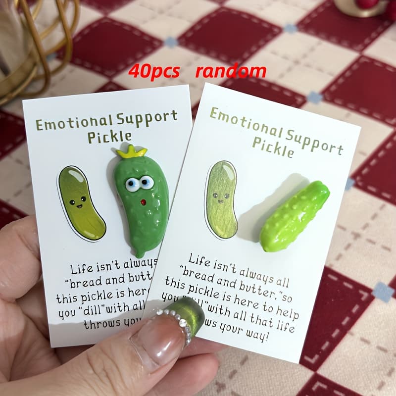 TEMU 40pcs Cute Pocket Hugs | Decorative Resin With Encouragement Card, Perfect Gift For , Mini Aesthetic Items For Family, , And Lovers