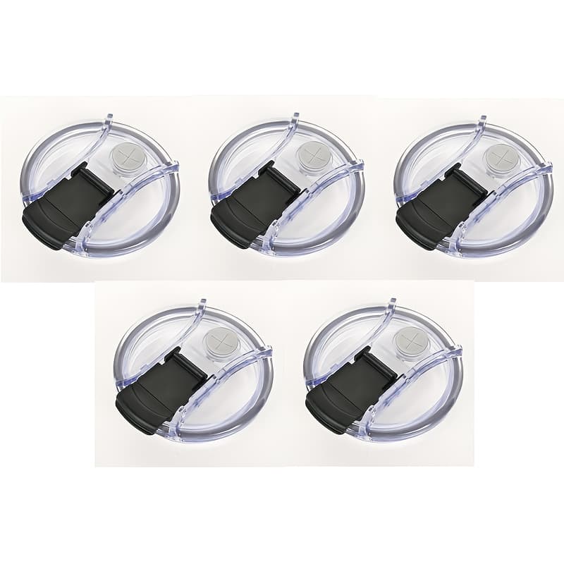 TEMU 5pcs Leak-proof Lid For 40oz Tumbler Cup, Spill Proof Tumbler Covers, Replacement Cover For Water Cup