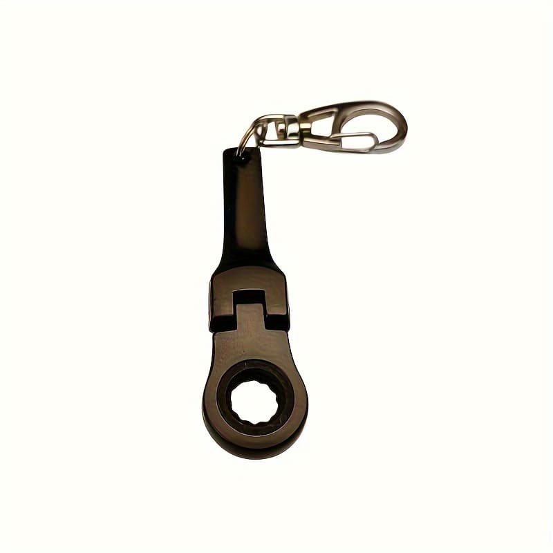 TEMU 10cm Portable Keychain Ratchet Wrench, Chrome Vanadium Steel Pocket Size Adjustable Wrench Hand Tool - 1 Piece