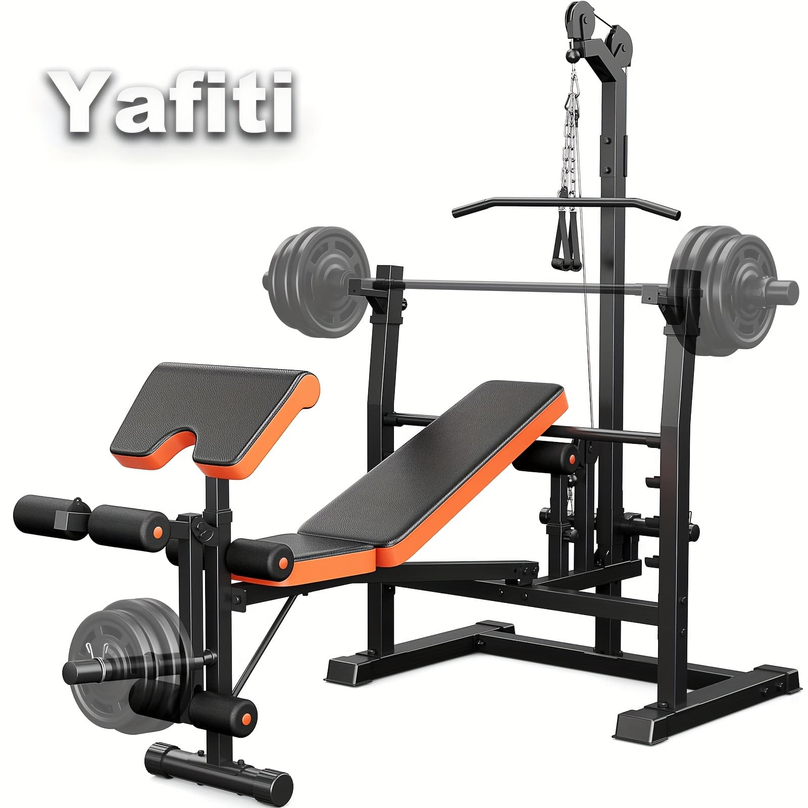 TEMU 14-in-1 Adjustable Weight Bench, Heavy-duty Workout Bench For Full Training, Multi-functional Home Gym Fitness Equipment, Durable & Space-saving Design, , Professional Training Bench