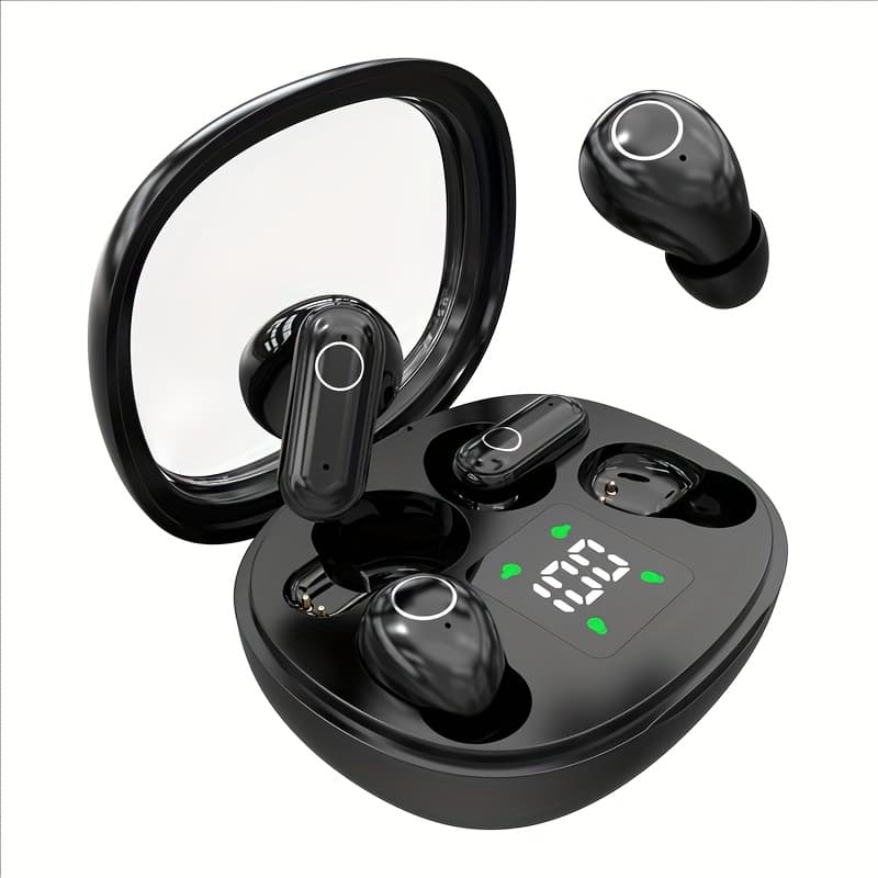 TEMU 2in1 Wireless Headphones Wireless Earphones, Mini Sleeping Earbuds, Dual Sound Hifi 4d Effects Headset, Intelligent Noise Reduction Wireless Earphone, Office, Leisure, Sports, Sleep, , Ultra Long