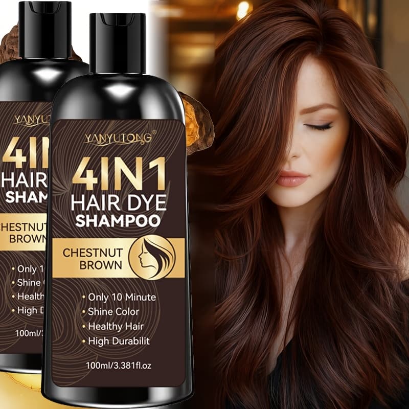 TEMU [ Version] 100ml Hair Color - With Natural Components, Hair, Hides Gray Hair, Hair Care Formula, Chic Packaging, Represents Natural Components, Hair Color