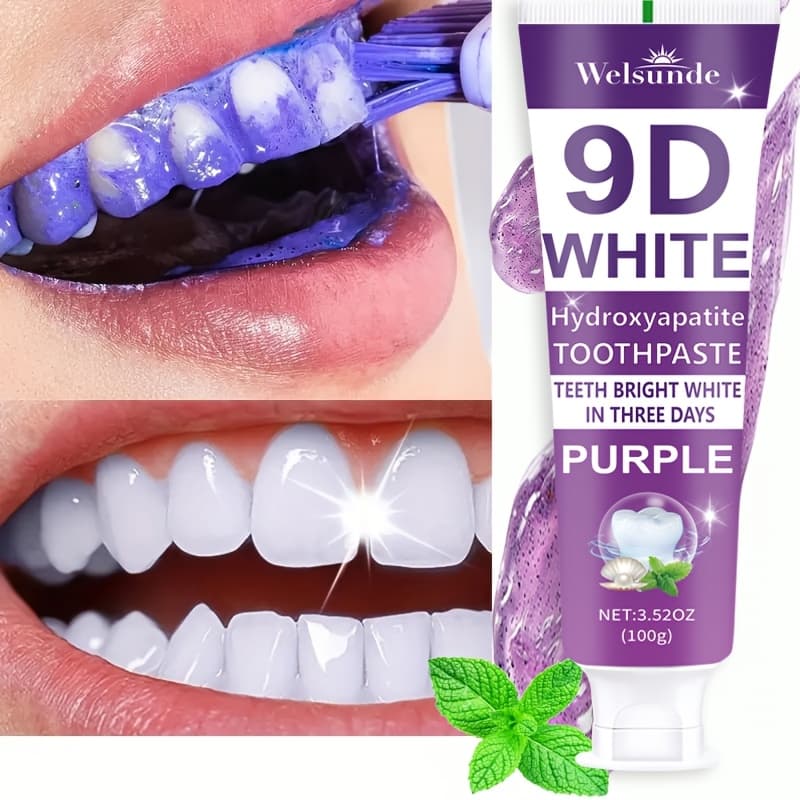 TEMU 9d Purple Hydroxyapatite Toothpaste For Deep Cleaning & Smile, With , Gums, Travel-size 100g/3.52oz, Deep Cleaning Of Teeth, Ideal Oral Hygiene Gift For , Suitable For Everyday.,