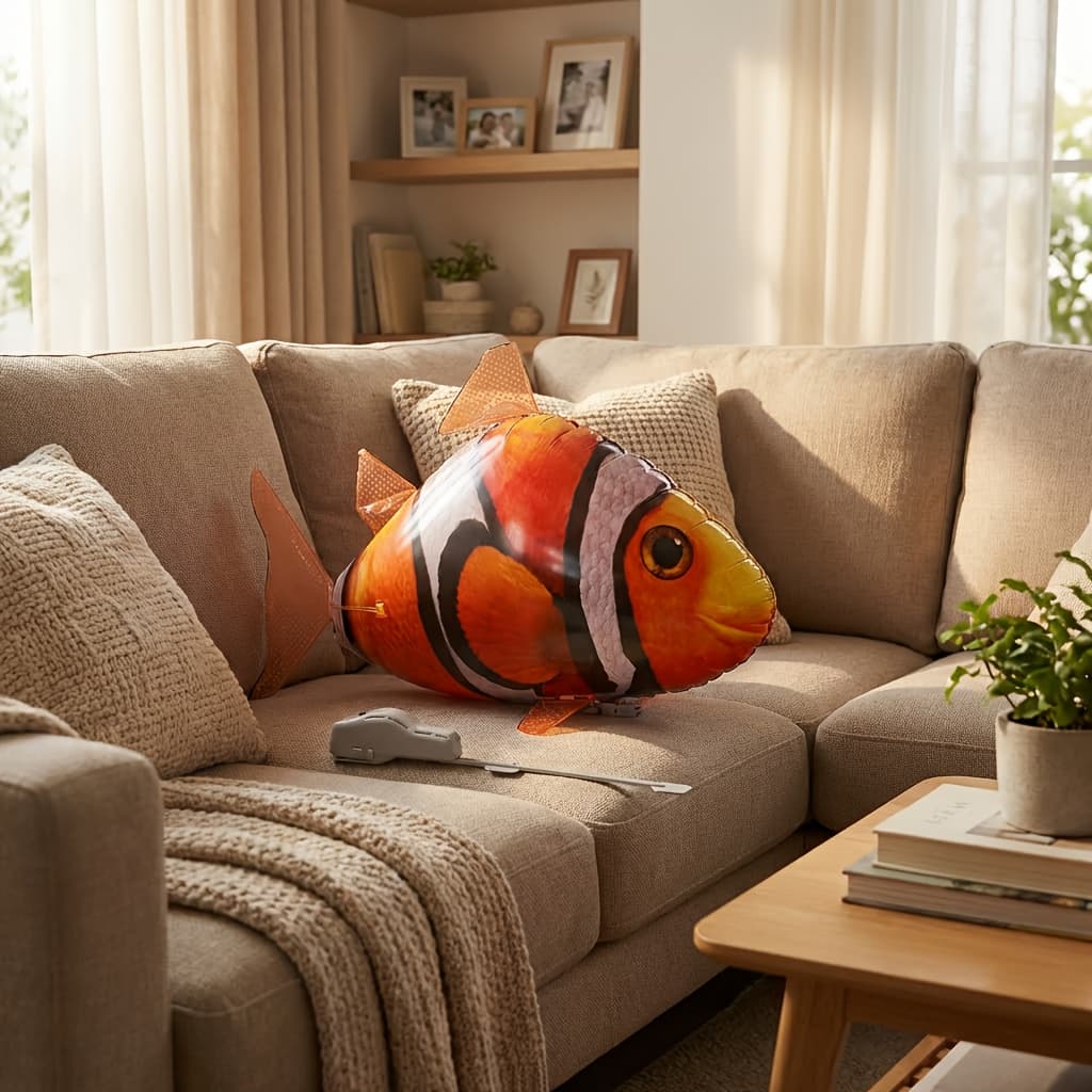 TEMU Remote Control Clownfish, Inflatable Remote Control Inflatable Balloon Clownfish Decoration, Suitable For Office, Home, Birthday Party, Wedding, Indoor Games