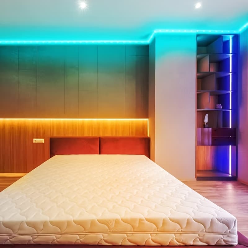 TEMU Led Lights For Bedroom 200ft, Smart Led Strip Lights With App Control Remote, Rgb Led Light Strips, 24v Led Strip Lights For Room Decoration Party, Christmas Decor.