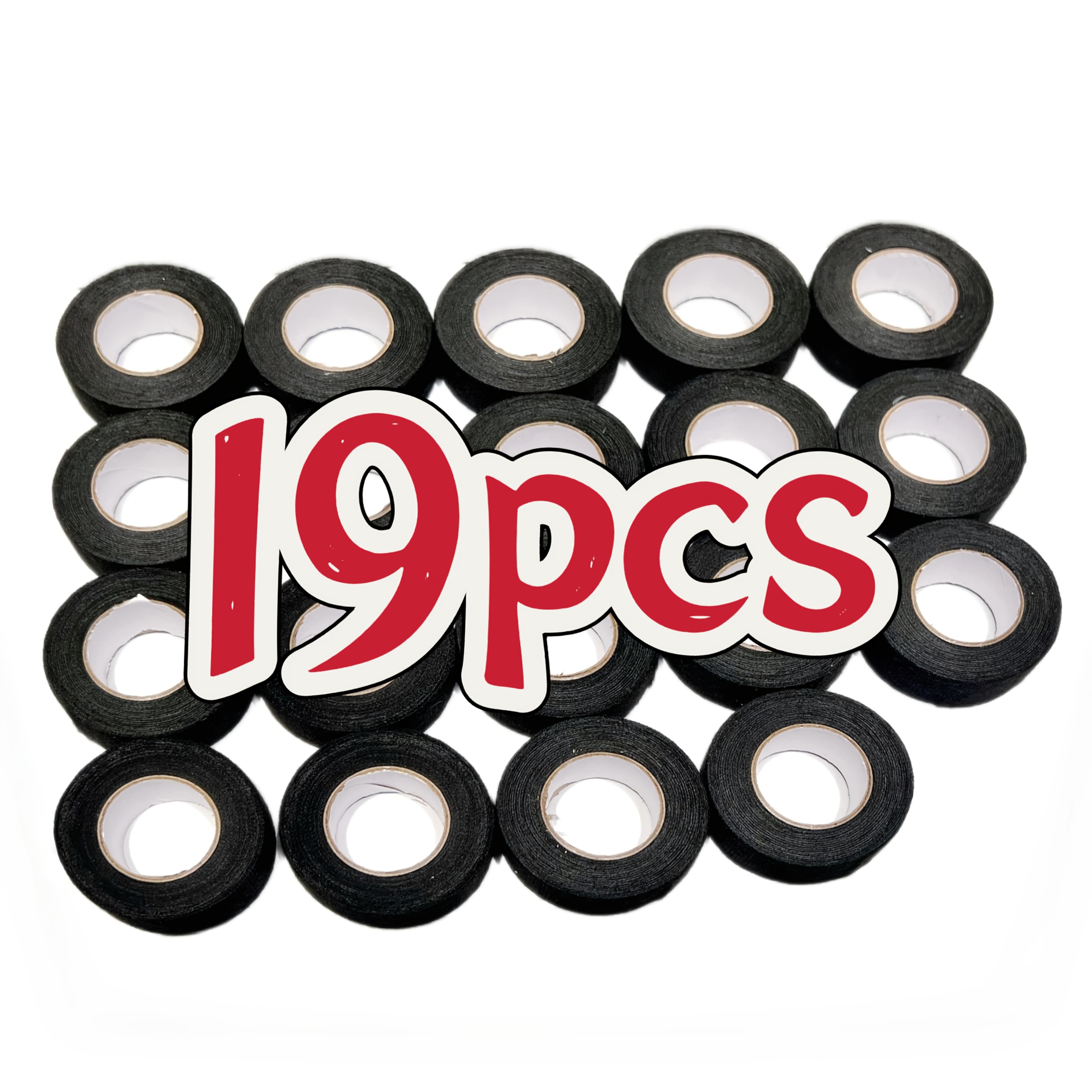 TEMU 19 Rolls Of Insulating Tape, Featuring High Temperature Resistance And A Durable Adhesive Cloth. Ideal For Protecting Home Cable Harness Wiring, This Tape Is For Electricians
