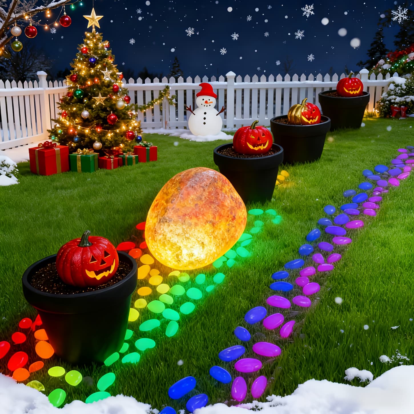 TEMU 16/32 Oversized 1.77-foot Glowing Small Lights, Suitable For Garden Landscape Decoration Fish Tank Starry Sky Landscape Night | Outdoor Decoration