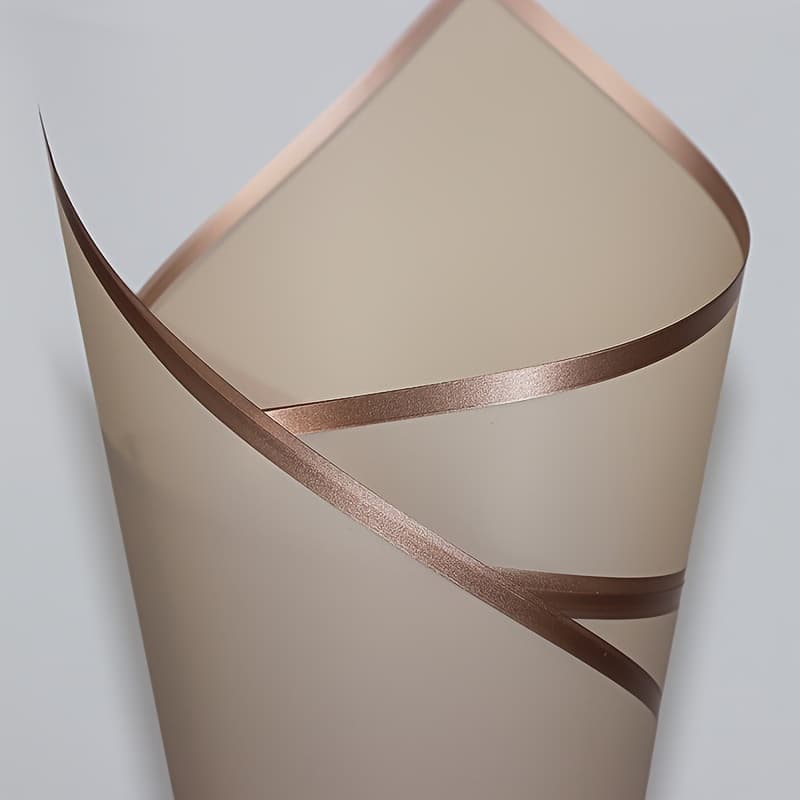 TEMU Golden- Khaki-colored Frame Jelly Wrapping Paper Material, Waterproof High-end Bouquet Wrapping Paper For Floral Shops