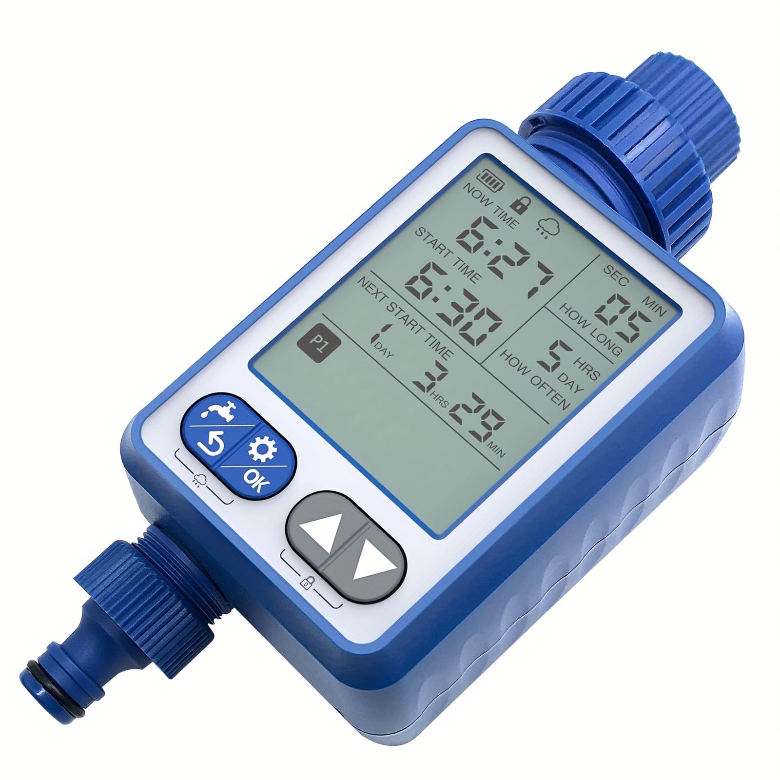 TEMU Sprinkler Timer For Garden, Garden Hose Programmable Timer, Outdoor Hose Timer With Rain Delay/manual/automatic Watering System, Digital Irrigation Timer For Garden Patio, Lawn,