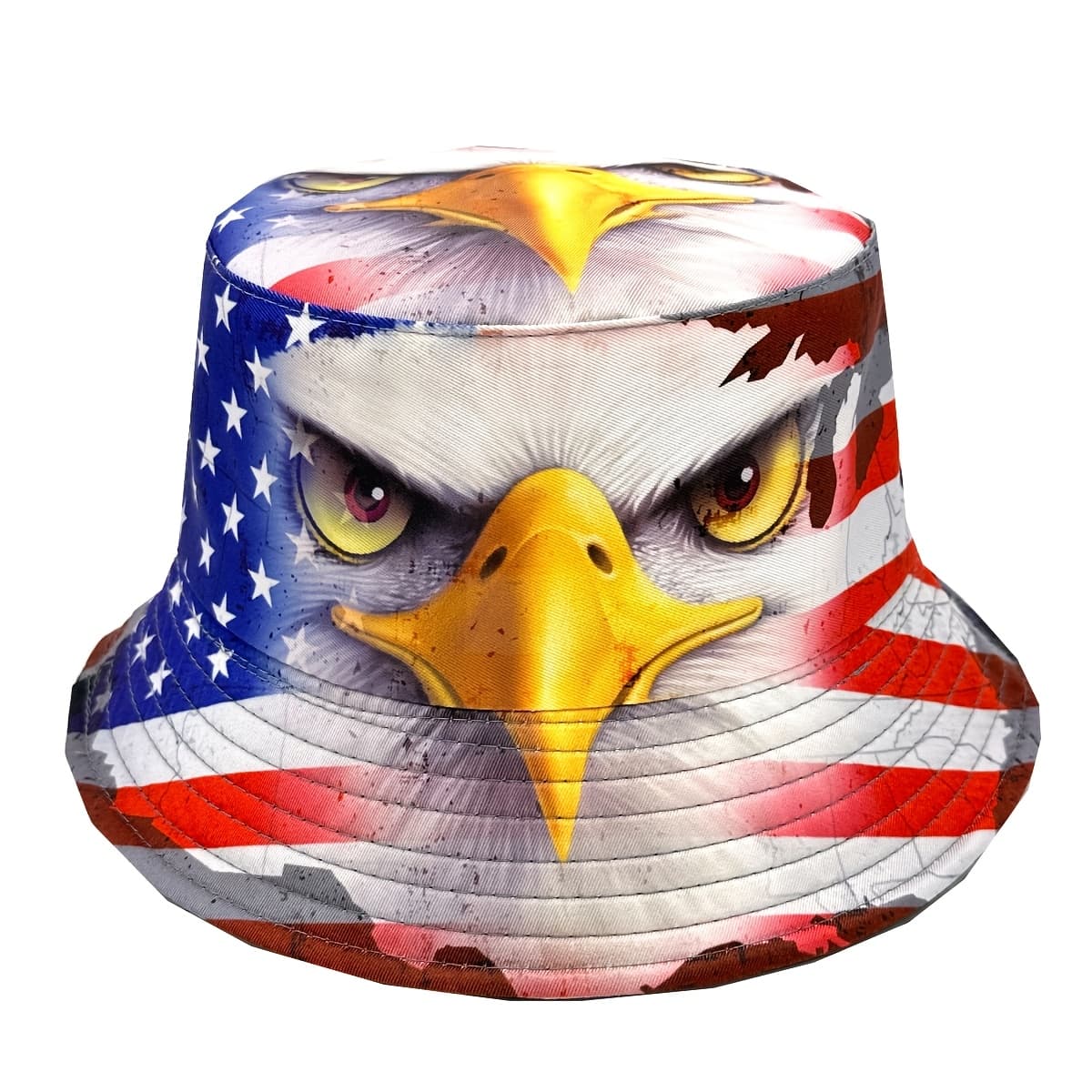 TEMU 1pc Fashion Pattern Printed Fisherman Hat, Unisex Outdoor Street Lightweight Fisherman , Suitable For Vacation, Party