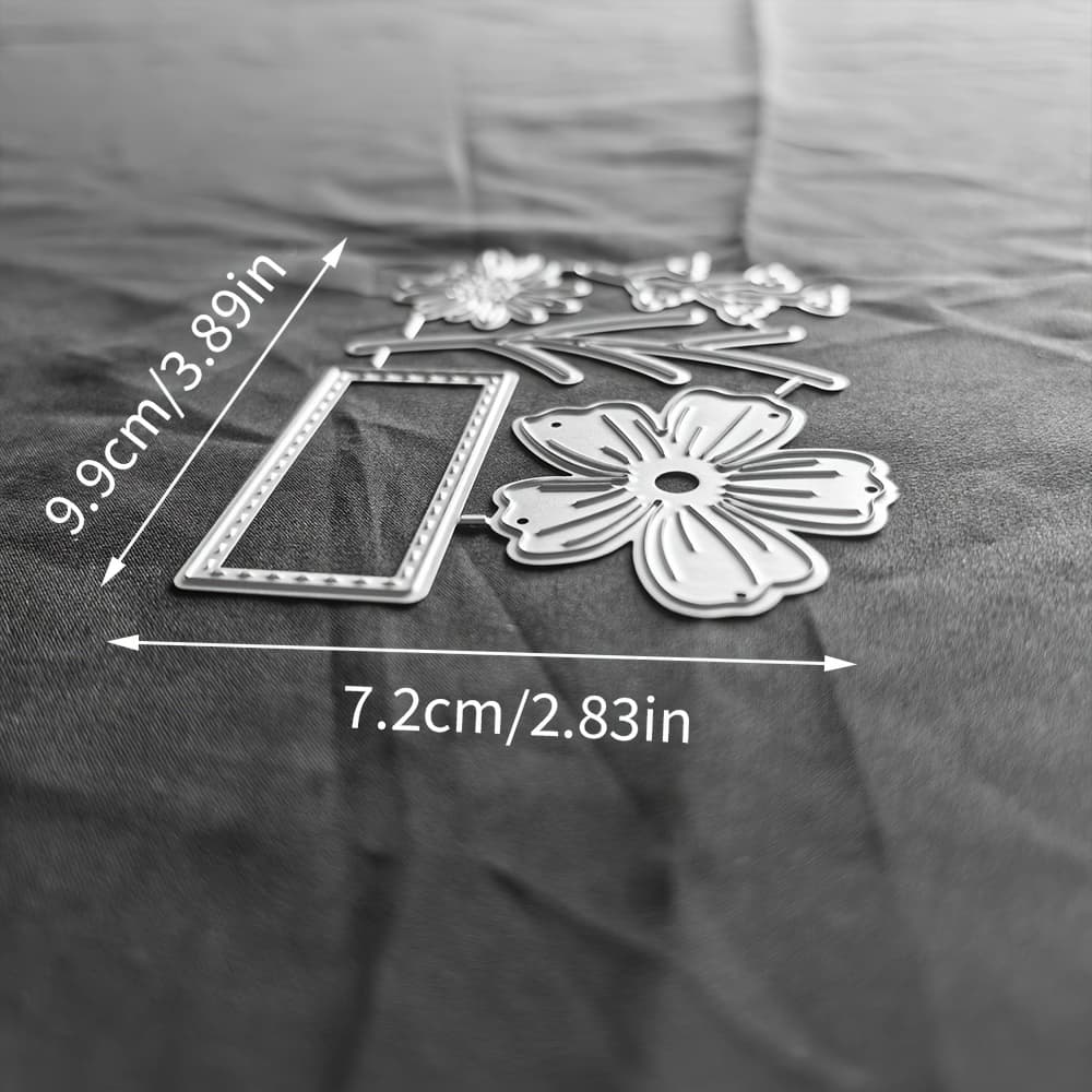 TEMU 1pc Innovation Flower Metal Cutting Die - Versatile Craft Tool For Scrapbooks, Photo Albums, Greeting Cards And Home Decor - Great For Holiday Wishes And Crafts