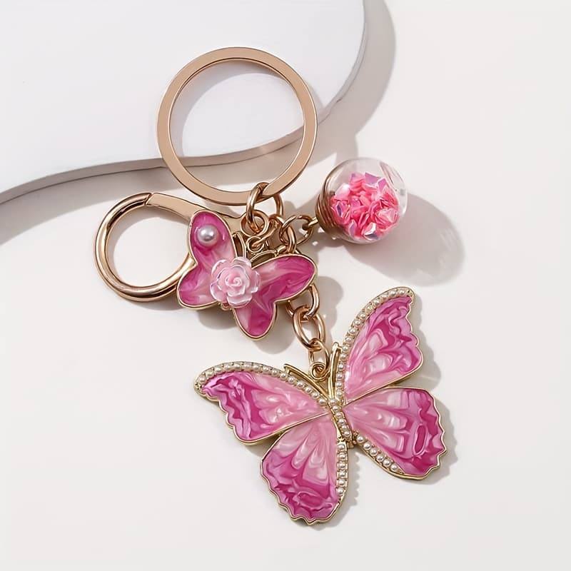 TEMU 1pc Pretty Enamel Keychain | Sweet Friendship Fashion Accessory, Birthday Gift, Alloy, Nxqxn Brand
