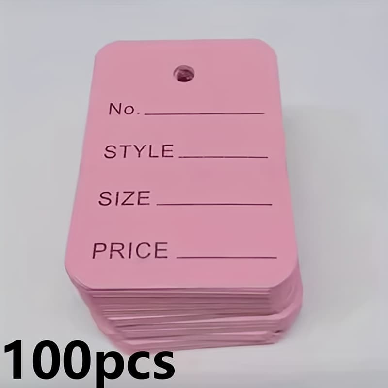 TEMU 100pcs Premium Thick Paper Price Tags, 3.5x5cm - Colorful Hanging Cards For , Retail Pricing & Handmade Clothing Size Labels,jewelry Making Display & Packaging Supplies,beading&jewelry Making