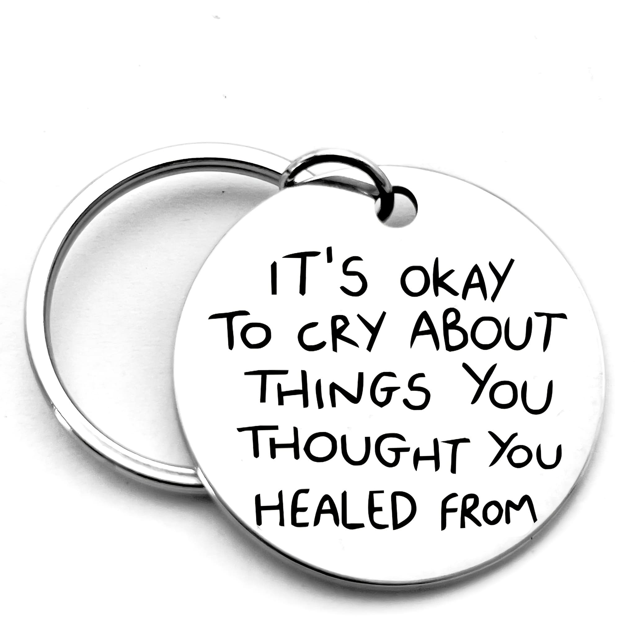 TEMU Quotes Stainless Steel Keychain With Inspirational Messages, Perfect Gift For Birthdays, Christmas, Valentine's Day, Suitable For Family Or