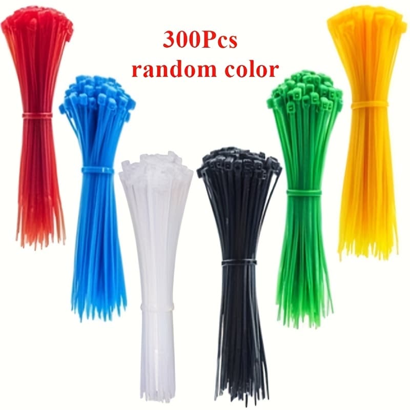 TEMU 300/600pcs Mini Nylon Cable Ties Durable Cable Bundling Decorative Zipper Ties For Decorating Mesh Wreaths Supplies Uv Resistant Strong Nylon Cable Ties, 3.94 Inches Self-locking
