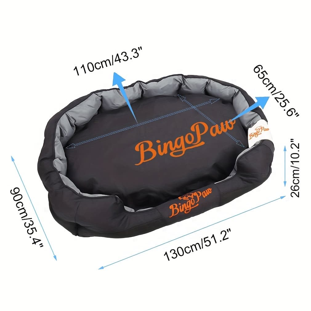 TEMU Sturdy Dog Bed With A Thick Cushion, Designed For Large Pets And Featuring A Removable Cover