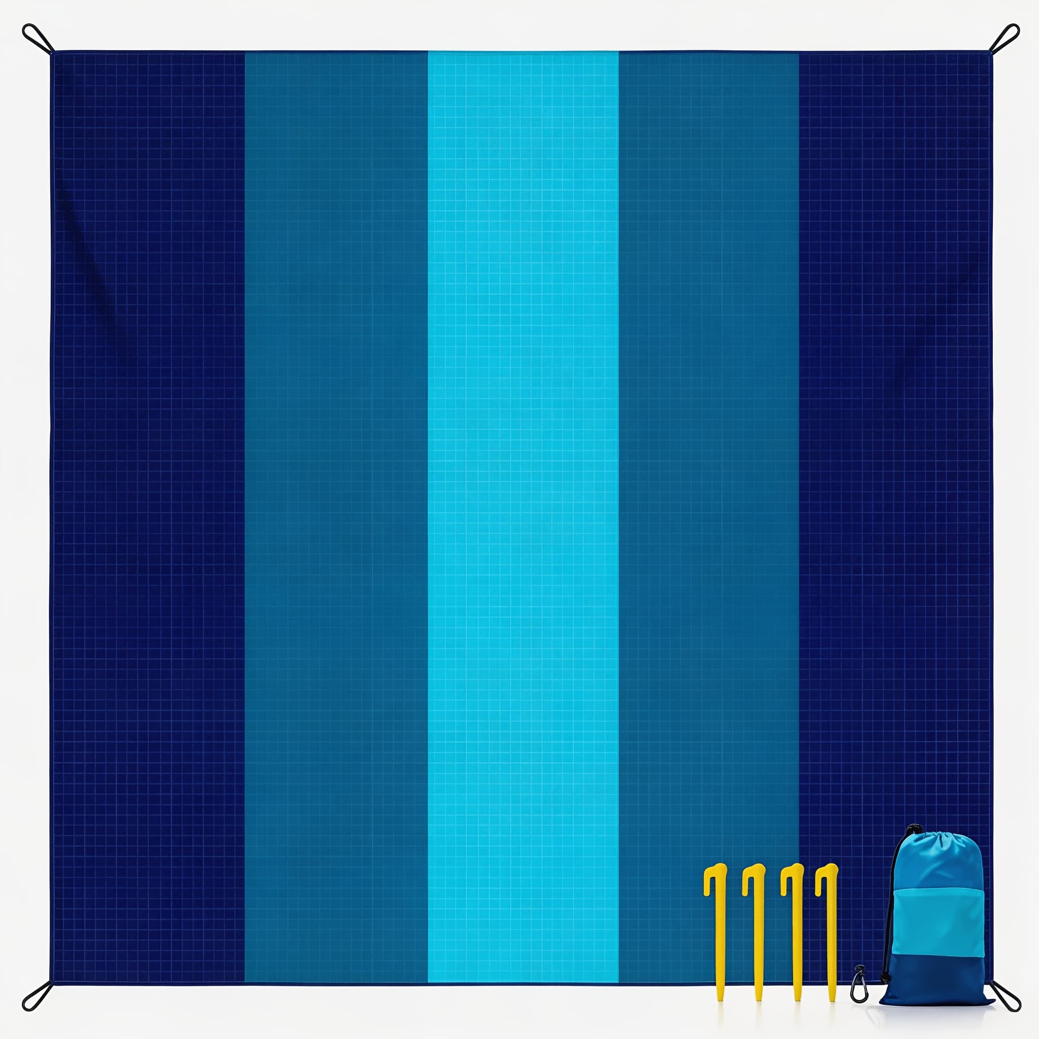 TEMU Outdoor Beach Blanket Extra-large, Lightweight, Sand-proof, And Waterproof Beach Mat For 3-8 People 83in*73in. Large Picnic Blanket Ideal For Beach Trips, Camping, And Hiking.