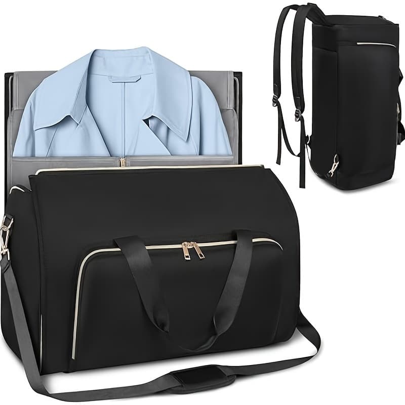TEMU Garment Backpack Bags For Travel, Convertible Garment Bag With Detachable Hanging , Carry On Travel Duffel Bag With Shoulder And Backpack Straps, Luggage Dress Bag For Men Women