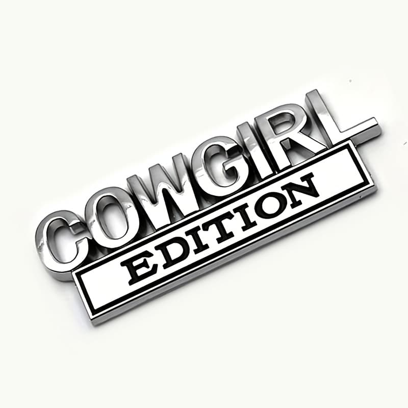 TEMU Cowgirl Edition Emblem Badge Decal Car Truck Replacement For Universal Vehicle Suv Motorcycle Bike Accessories thumbnail 2