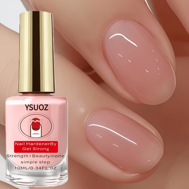 TEMU 0.34 Oz Pink Nail Strengthener, Fragile Nails After Phototherapy, Natural Drying, Long-lasting Shine, Smooth Application, Suitable For Hands And Feet