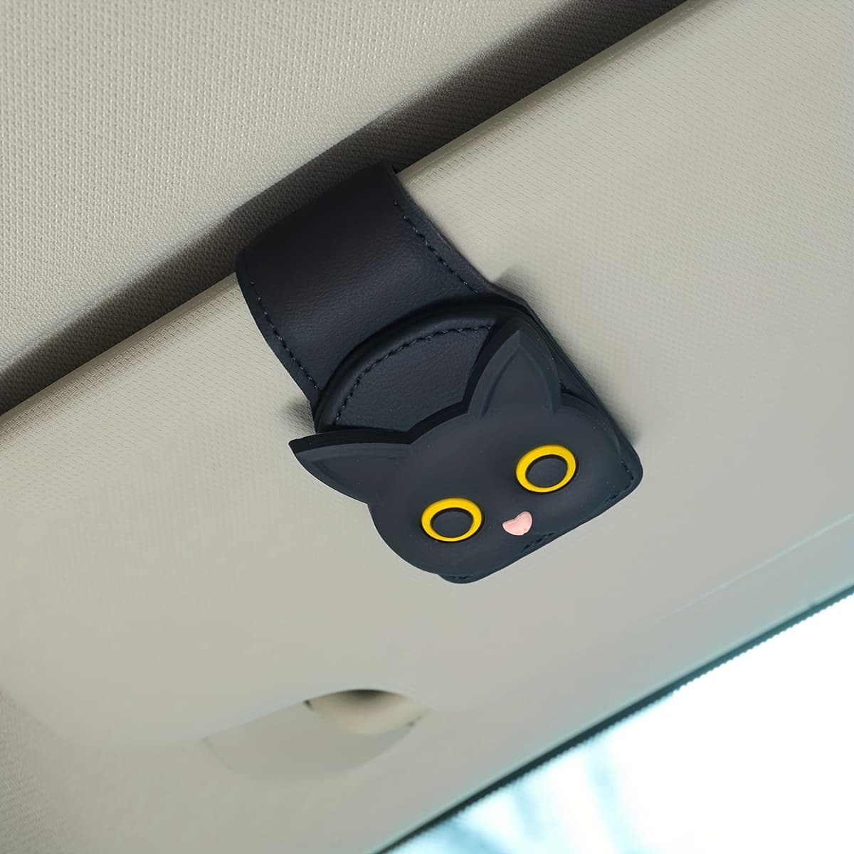 TEMU 1pc Car Glasses Holder Multifunctional Storage Clip Creative Sun Visor Organizer