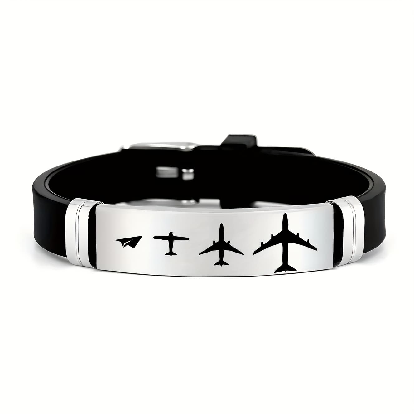 TEMU Aircraft Evolution Pattern Bracelet, Design - Suitable For Daily Casual And Airline Activities Accessories, Designed Specifically For Pilots & Enthusiasts, Ideal Birthday Or Christmas Gift
