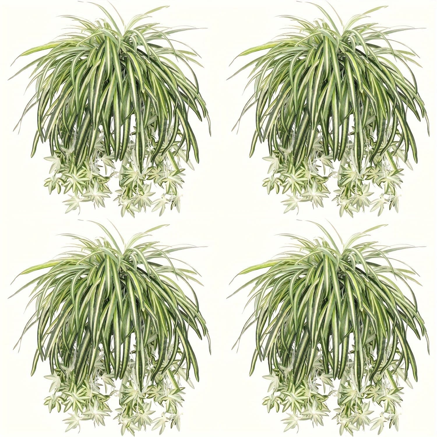 TEMU 4pcs Artificial Plant For Indoor/ Outdoor Decor - Uv Resistant, Anti-oxidant, Suitable For Gardens, , And Weddings - No Container Included