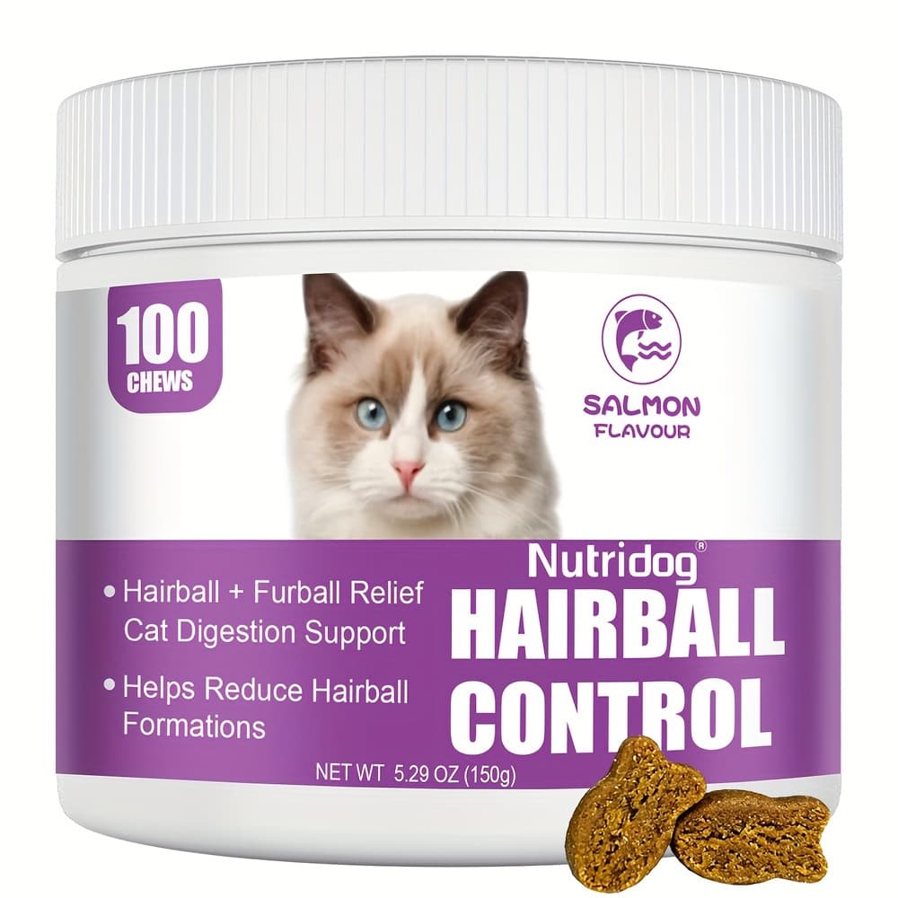 TEMU Nutridog Hairball Aid Supplement For Cats, For Cat Stuff, 100 , Hairball Control For Cats, Eliminate Hairballs, For Hairball Control And Digestive Support