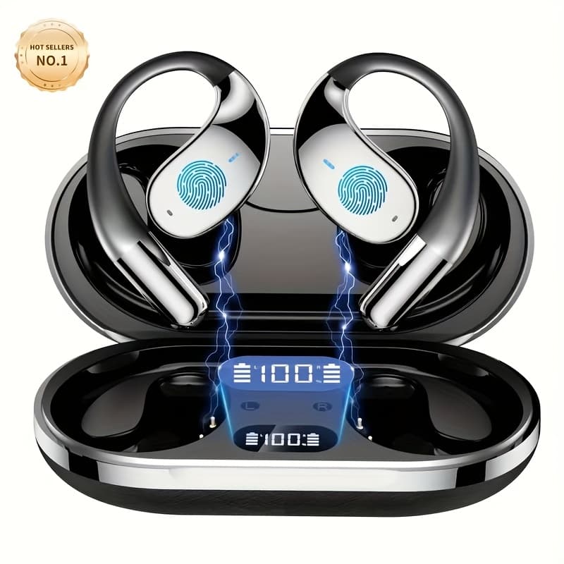 TEMU Ai Translation Headset, Bone Conducting Wireless Headset, Real-time Translation In 144 Languages, 6 Mics Intelligent Noise Cancellation, Real-time Translation Of Meeting Notes, Touch Control