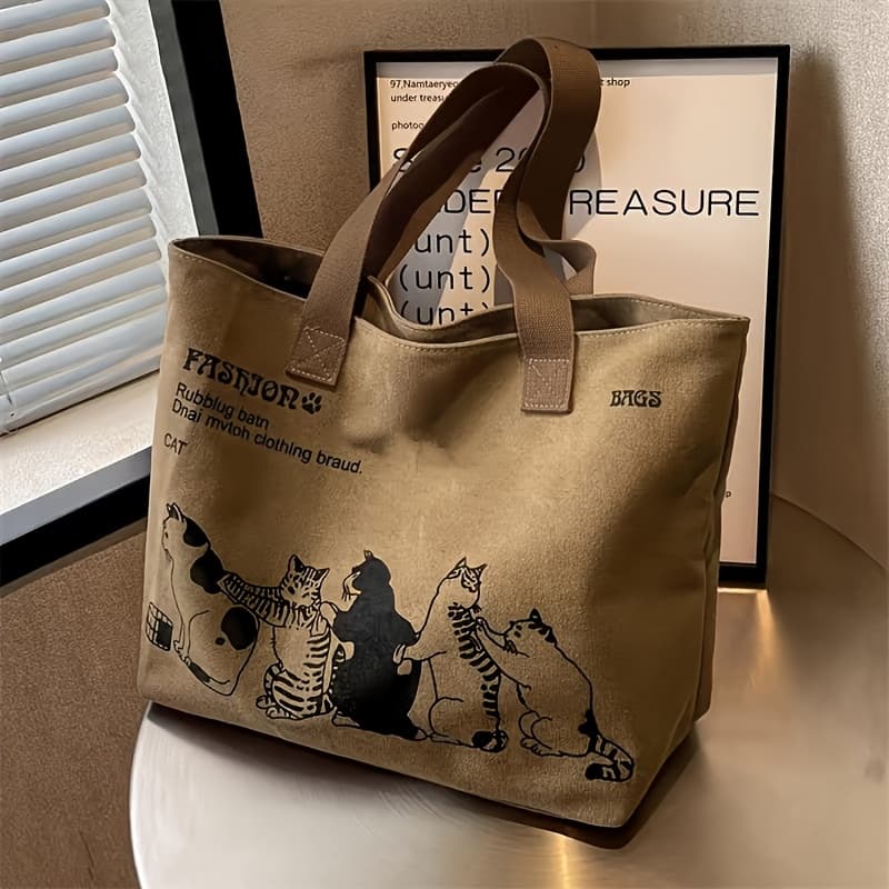 TEMU Women' Tote Bag - Stylish, Spacious, And Durable Shoulder Bag With Zipper Closure And - Perfect For Work And Everyday Use
