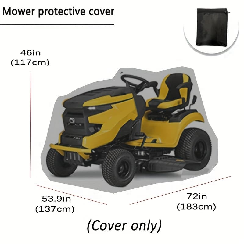 TEMU 1pc Outdoor Mower Storage Cover - Heavy-duty 210d Fabric Fits Most Riding Tractors-for Riding Mowers Up To 54" Deck