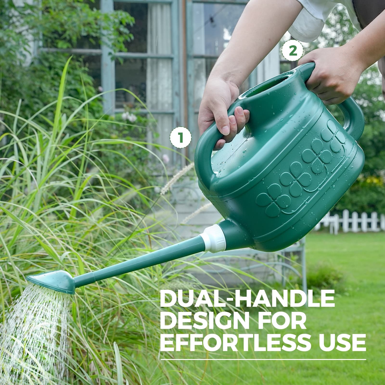 TEMU Elegant Long Spout Watering Can For Plants - Precision Pouring Design In , Indoor & Outdoor Use
