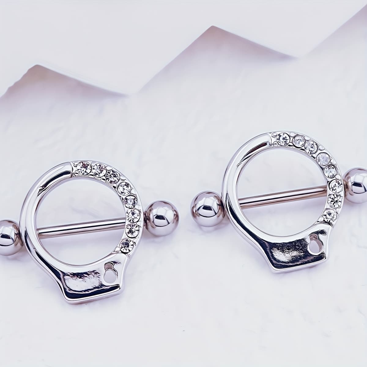 TEMU 2pcs Set Of Rings, Women's Body Jewelry, Body Piercing Jewelry With Rhinestones, Rings In Styles, Such As Boho, For , Holidays, And All