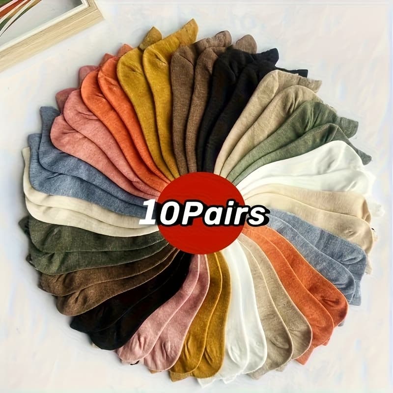TEMU 10/20 Pairs Of Socks, Including Boat Socks, Sports Socks, And Easy, Comfortable Low-cut Options For Women. Casual Socks Come In A Of Colors And Have A Soft Texture