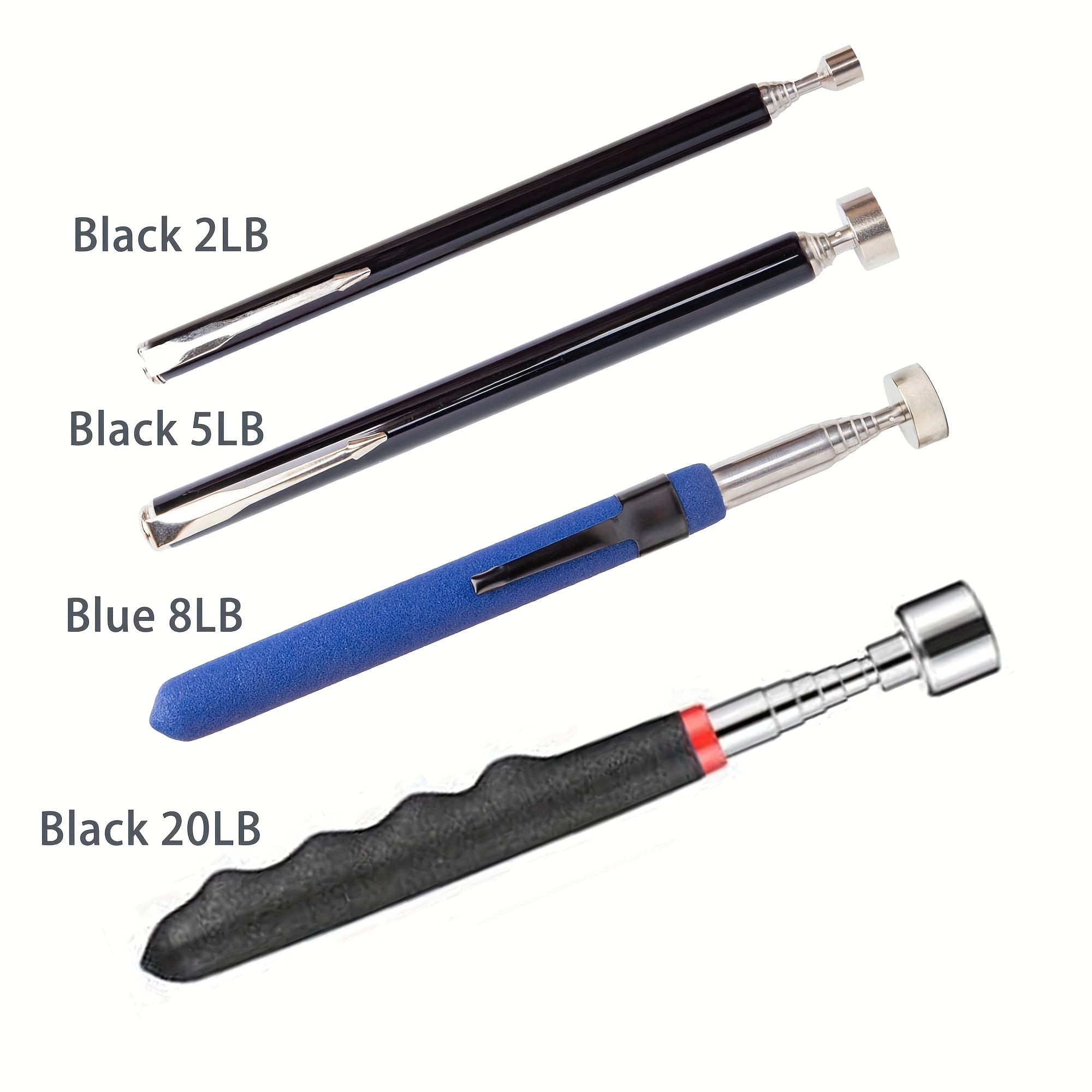 TEMU 4pcs Orange Magnet Pickup Tool - Extendable Telescopic Design With Versatile Magnetic Strength For Conveniently Picking Up Small Pieces - Ideal For Everyday Use